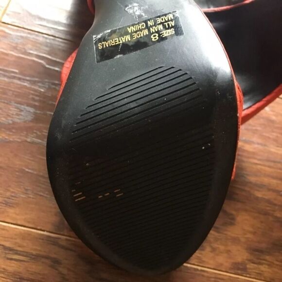 Charlotte Russe Orange 5” Ultra High Heels - Size 8 - Picture 9 of 11